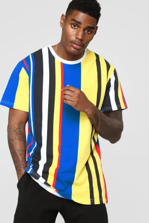 All Stripes On Me Short Sleeve Tee - Black/Yellow