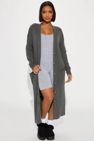 All Weekend Long Cardigan - Grey