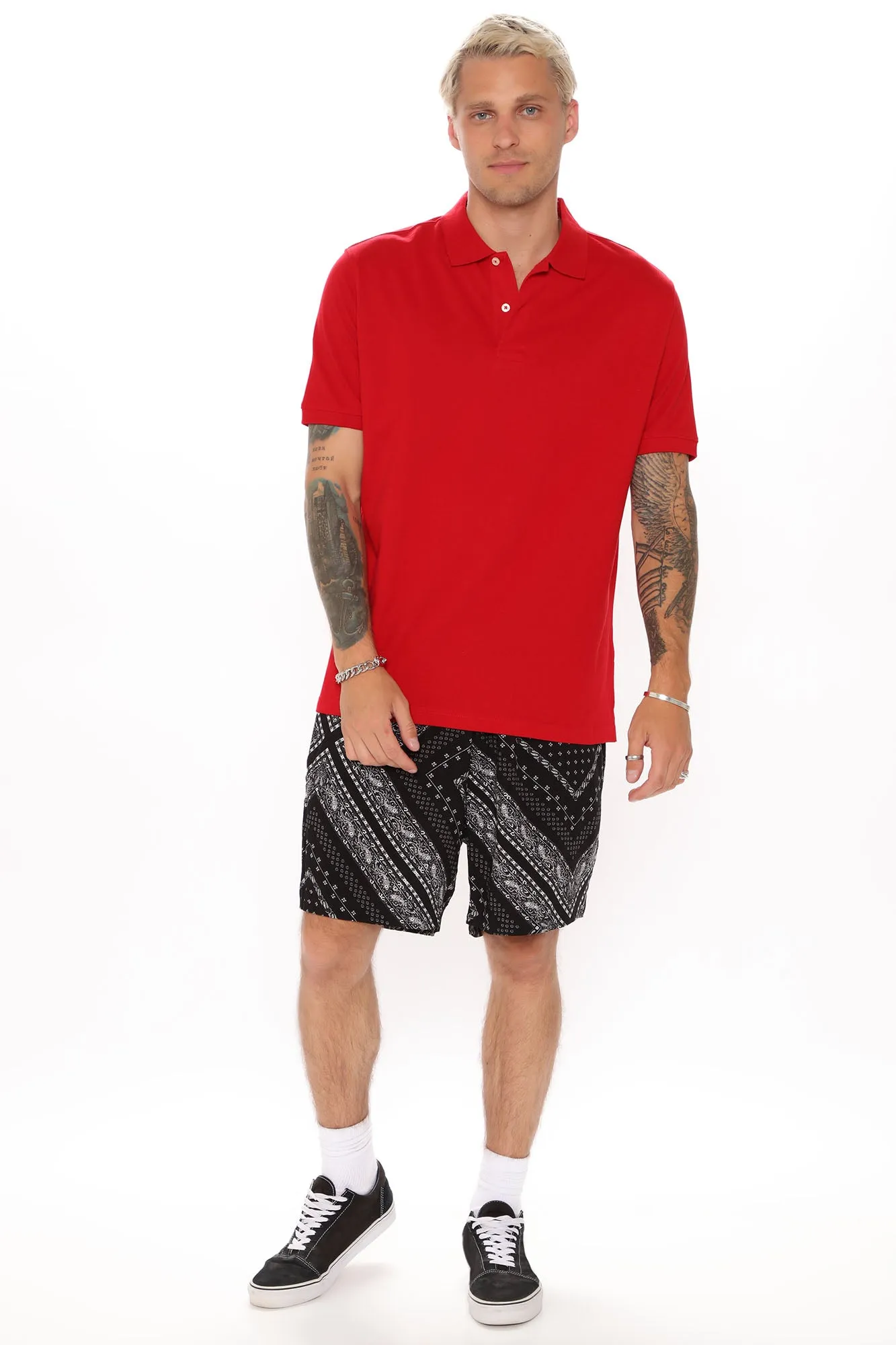 All You Need Short Sleeve Polo - Red