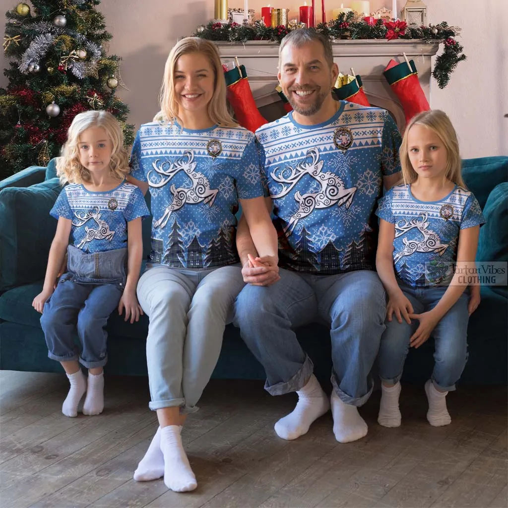 Allardice Clan Christmas T-Shirt Celtic Reindeer Style