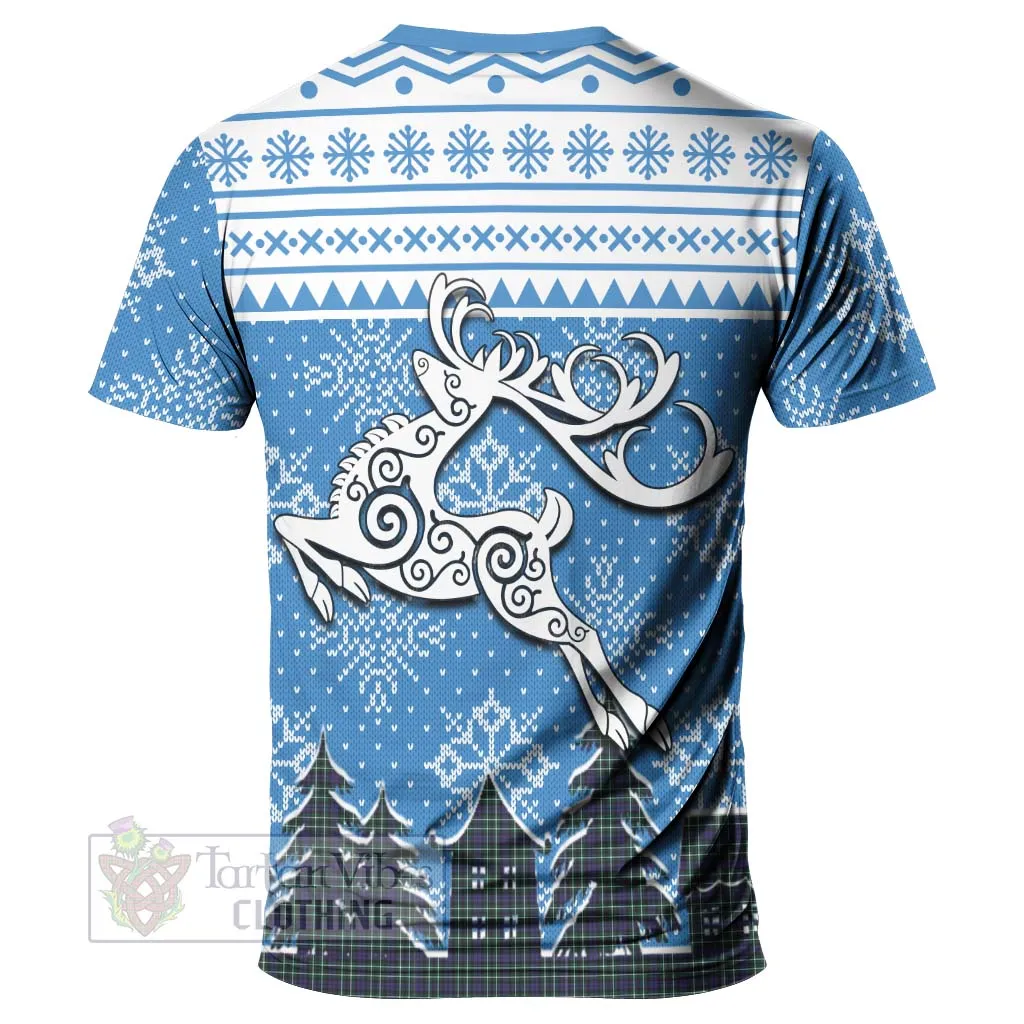 Allardice Clan Christmas T-Shirt Celtic Reindeer Style