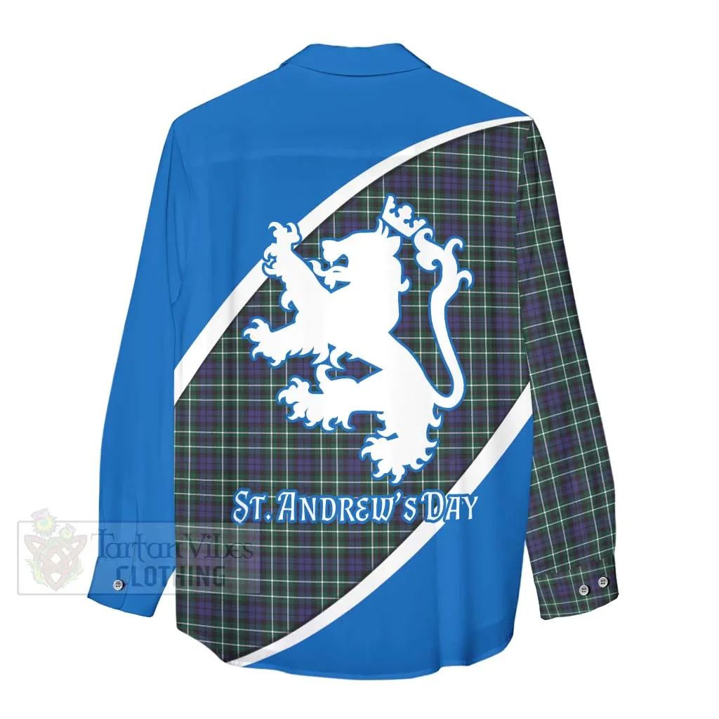 Allardice Family Crest Tartan Women's Casual Shirt Celebrate Saint Andrew's Day in Style