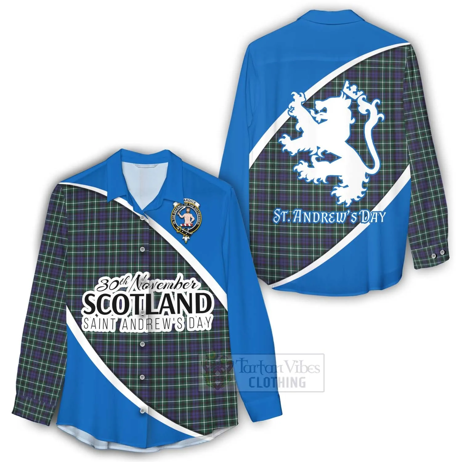 Allardice Family Crest Tartan Women's Casual Shirt Celebrate Saint Andrew's Day in Style