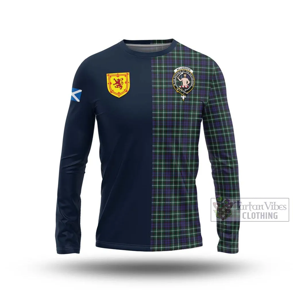 Allardice Tartan Long Sleeve T-Shirt Alba with Scottish Lion Royal Arm Half Style