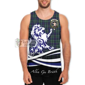 Allardice Tartan Men's Tank Top with Alba Gu Brath Regal Lion Emblem