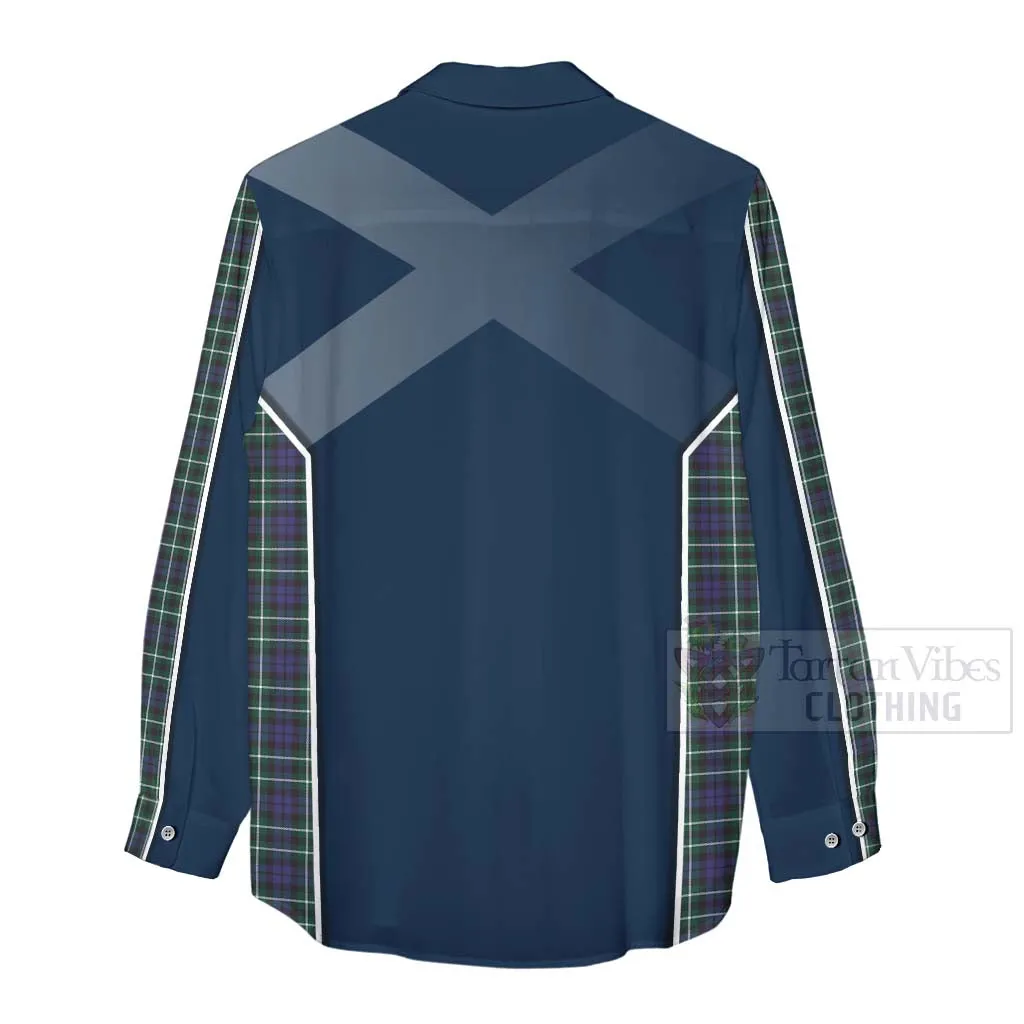 Allardice Tartan Women's Casual Shirt with Family Crest and Scottish Thistle Vibes Sport Style