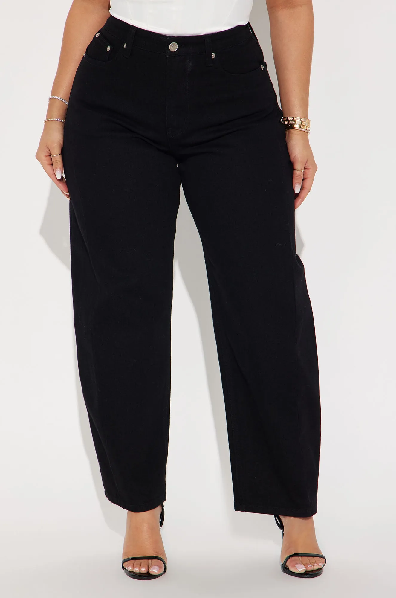 Allegra Barrel Pant - Black