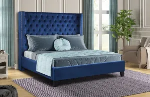 ALLEN QUEEN BED BLUE