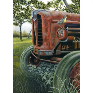 Allen Vintage Tractor Single Notecard