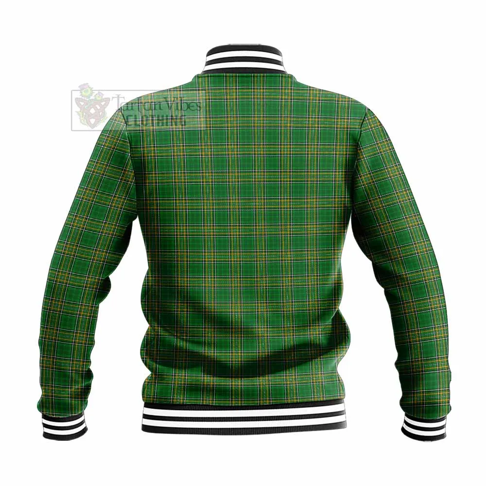 Alley Irish Clan Tartan Baseball Jacket with Coat of Arms