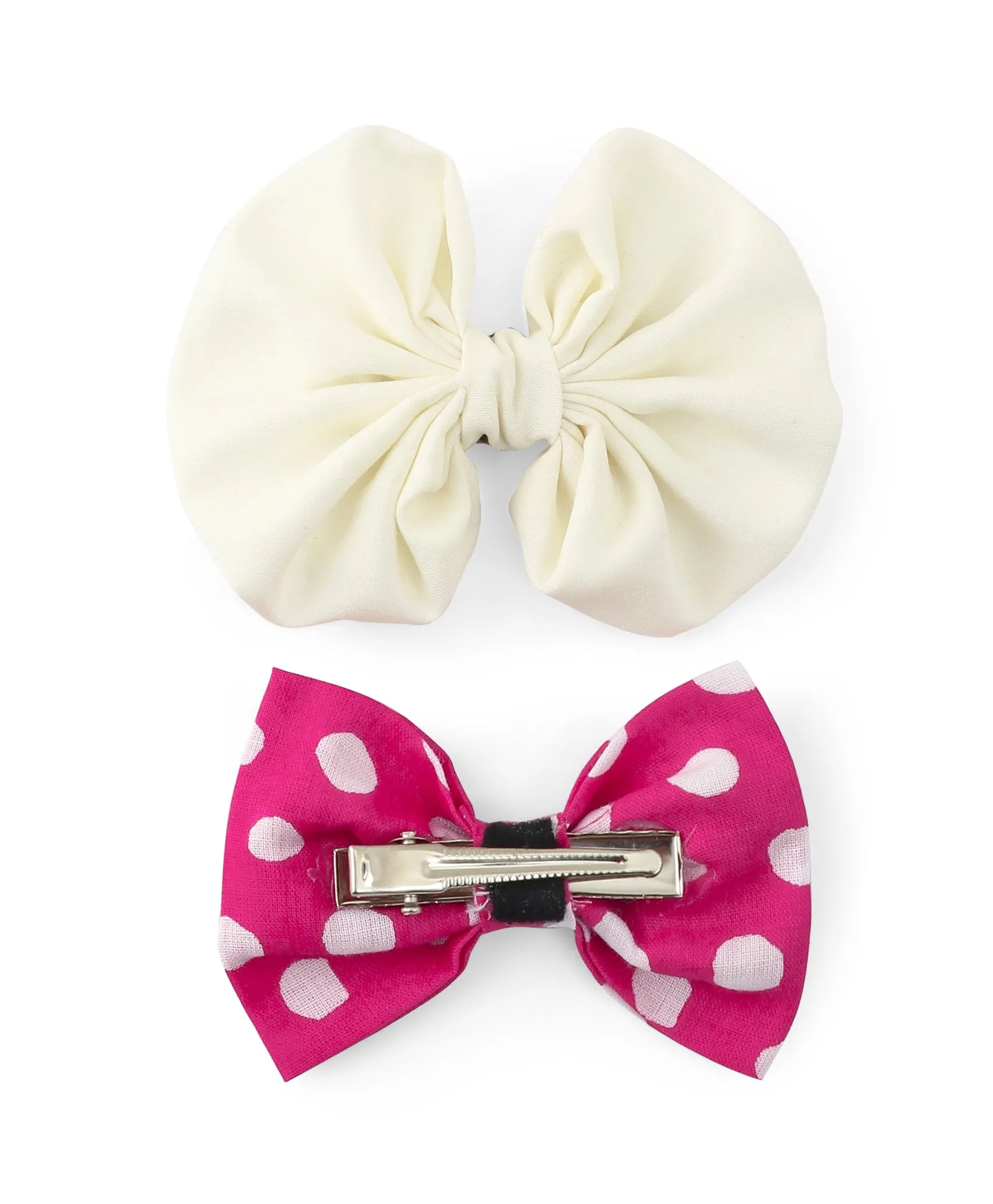 Alligator Clip Set - White & Pink