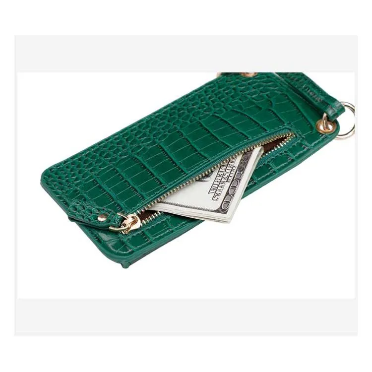 AlliLux Zipper Hasp Exotic Pattern Long Wallet