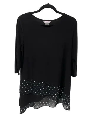 Allison Daley Misses Size Medium Petite Black Tunic