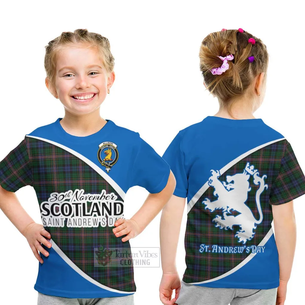 Allison Family Crest Tartan Kid T-Shirt Celebrate Saint Andrew's Day in Style