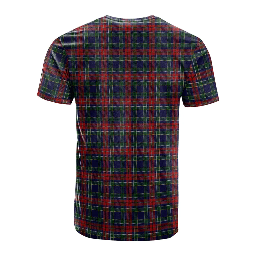 Allison Red Tartan T-Shirt with Family Crest