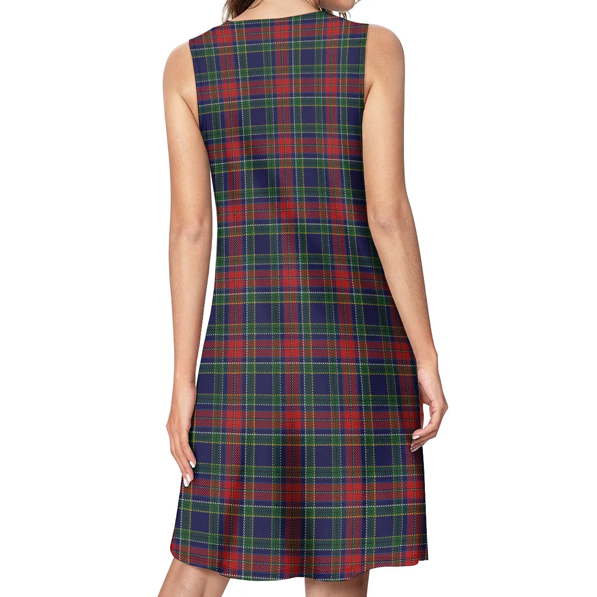 Allison Red Tartan Womens Casual Dresses