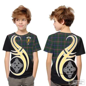 Allison Tartan Kid T-Shirt with Family Crest and Celtic Symbol Style