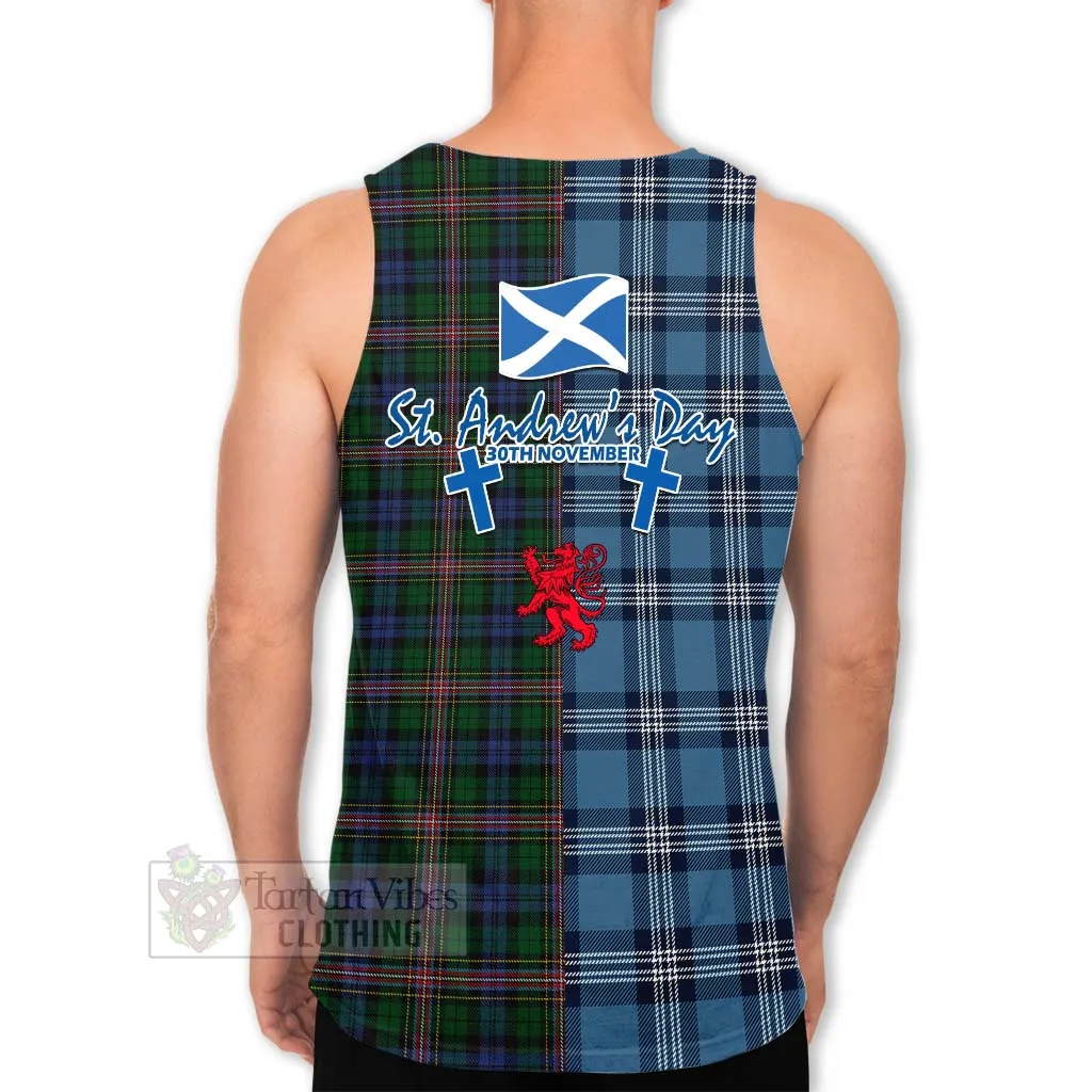 Allison Tartan Men's Tank Top Happy St. Andrew's Day Half Tartan Style