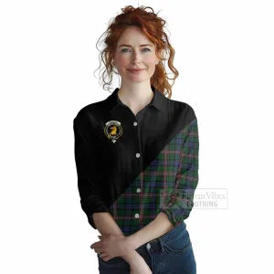 Allison Tartan Women's Casual Shirt with Family Crest and Military Logo Style