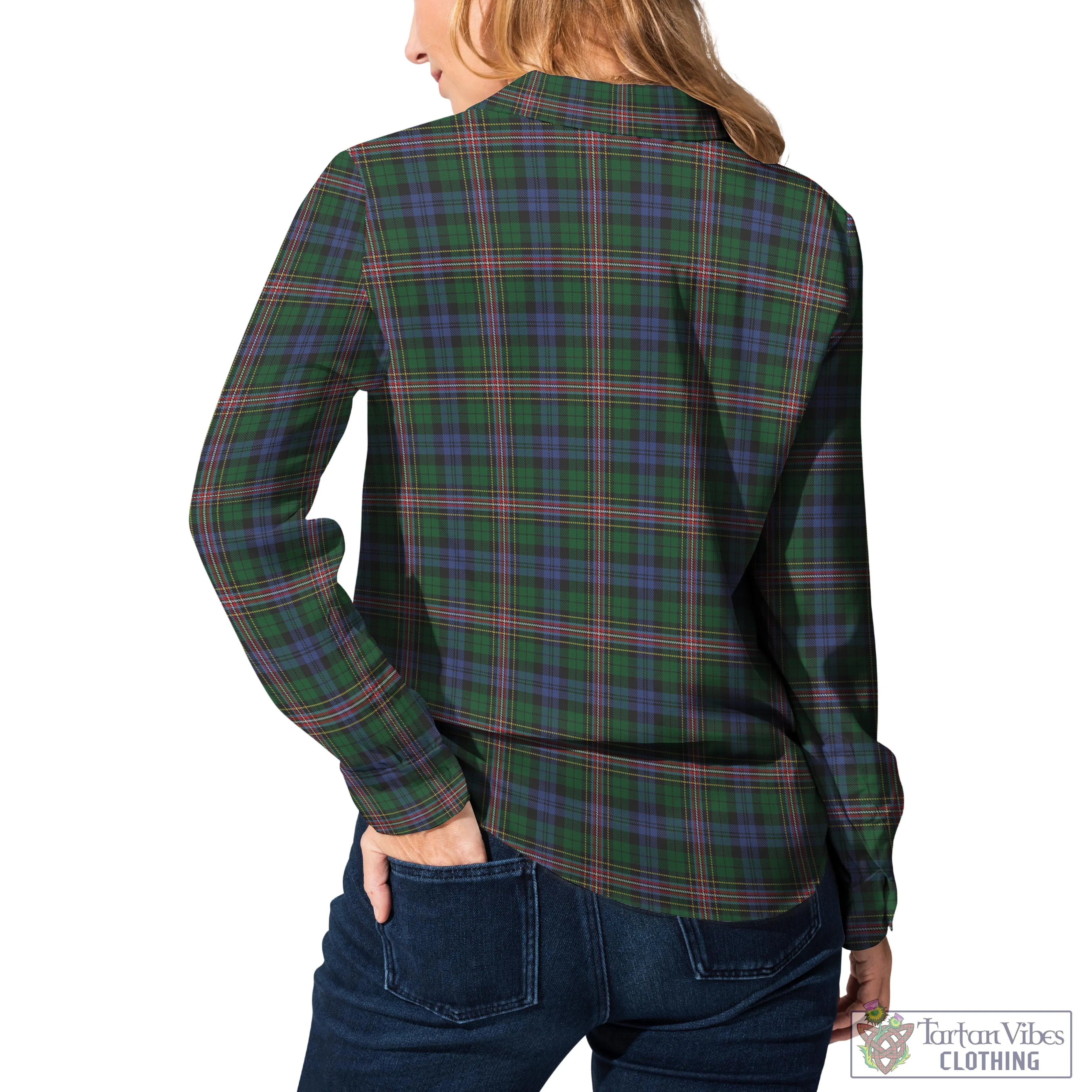 Allison Tartan Women's Casual Shirt with Family Crest