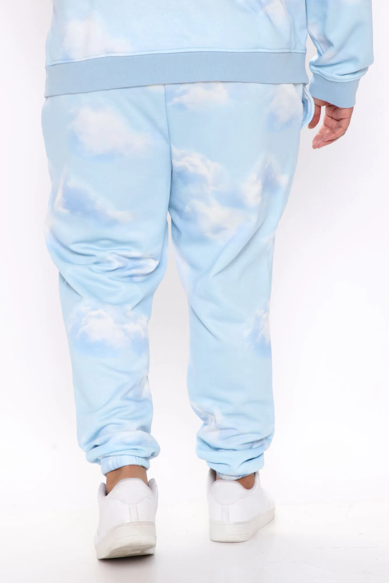 Allover Cloud Print Jogger - Blue/combo