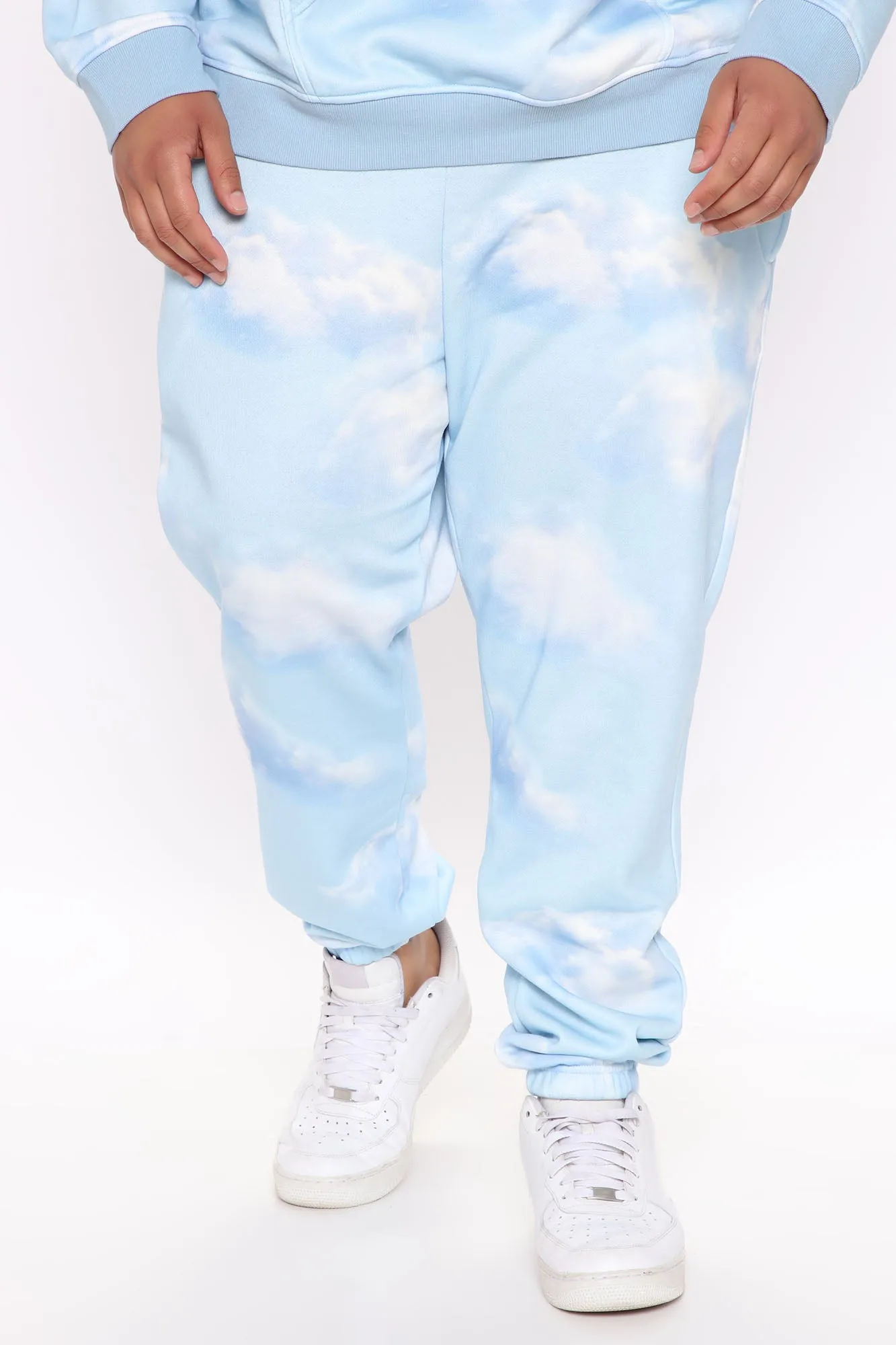 Allover Cloud Print Jogger - Blue/combo