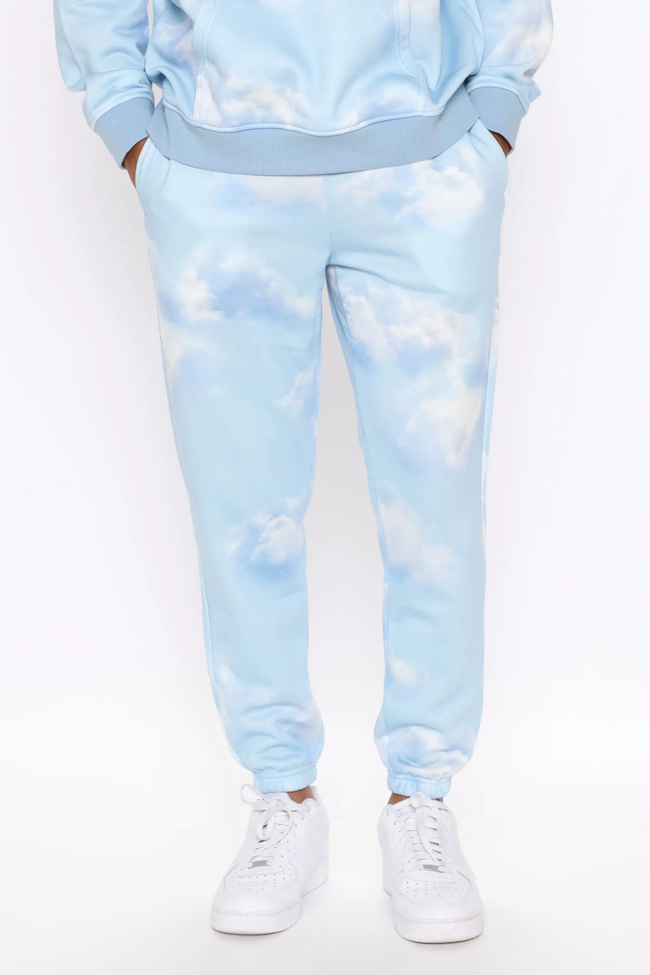 Allover Cloud Print Jogger - Blue/combo