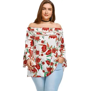 Allover Floral Printed Chiffon Blouse