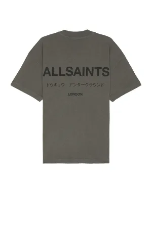 ALLSAINTS Underground Shorts in Pipe Gray