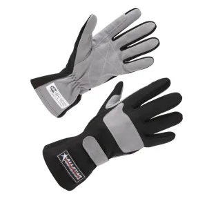 Allstar Performance Single Layer Racing Gloves - Black/Gray