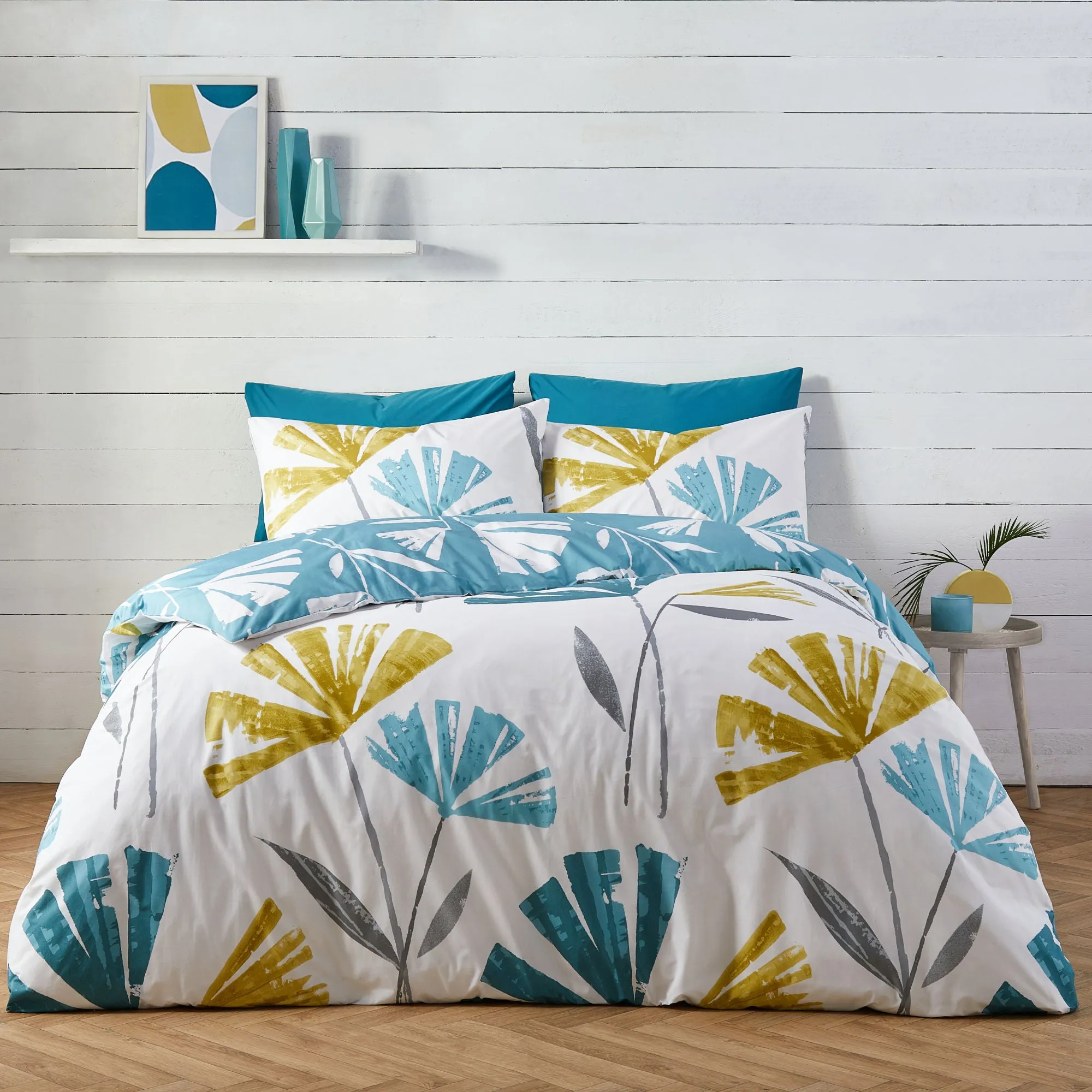 Alma Duvet Cover Set by Fusion in Teal