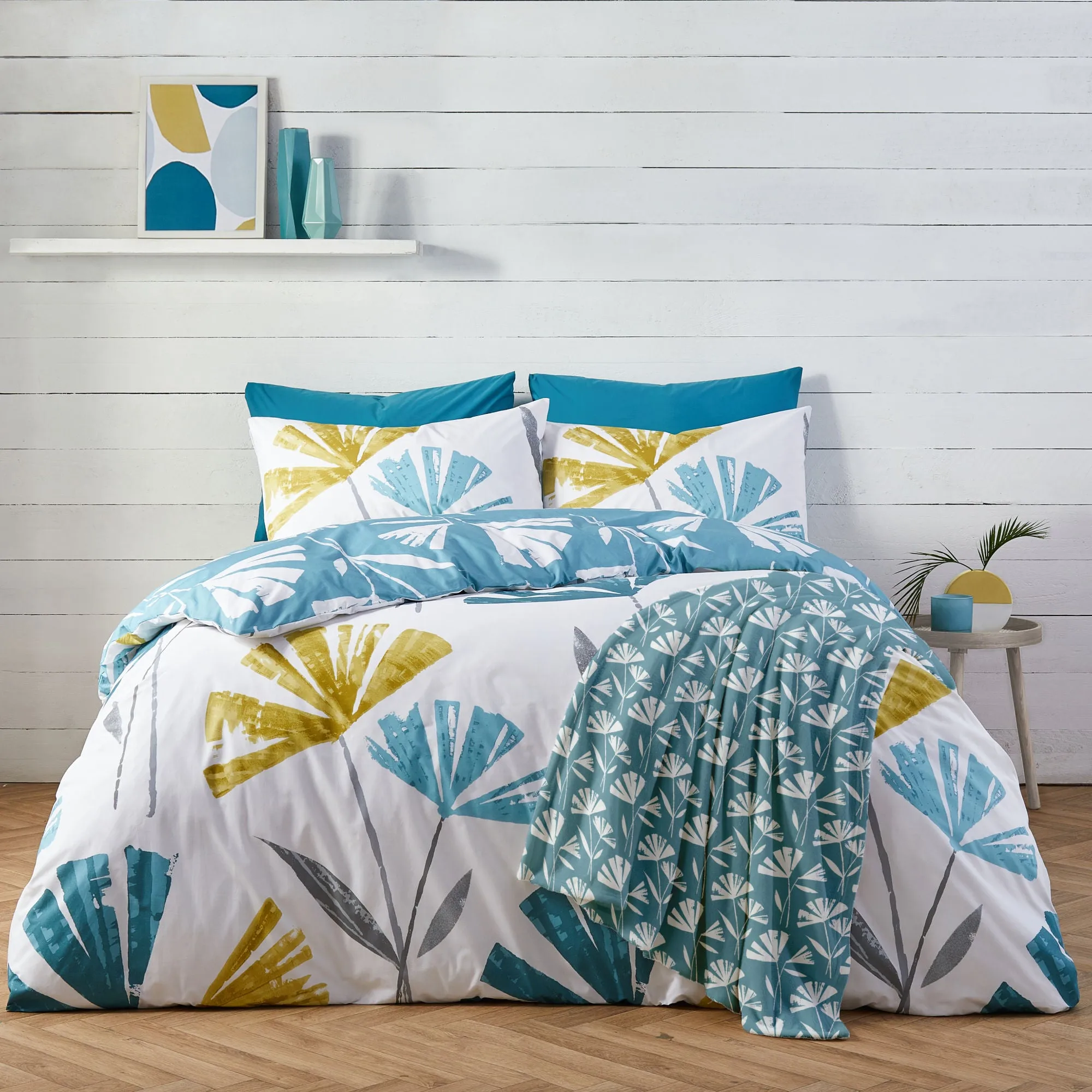 Alma Duvet Cover Set by Fusion in Teal