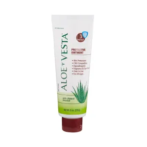 Aloe Vesta Protective Ointment, Unscented CHG compatible, Hypoallergenic, Moisturizing, 8 Oz