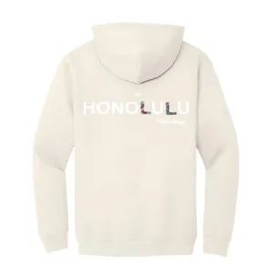 Aloha Days Sweater Hooded Surf in Honolulu (Small - 2XLarge) Milk