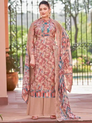 Alok Unstitched Printed Cotton Salwar Suits Dress Material