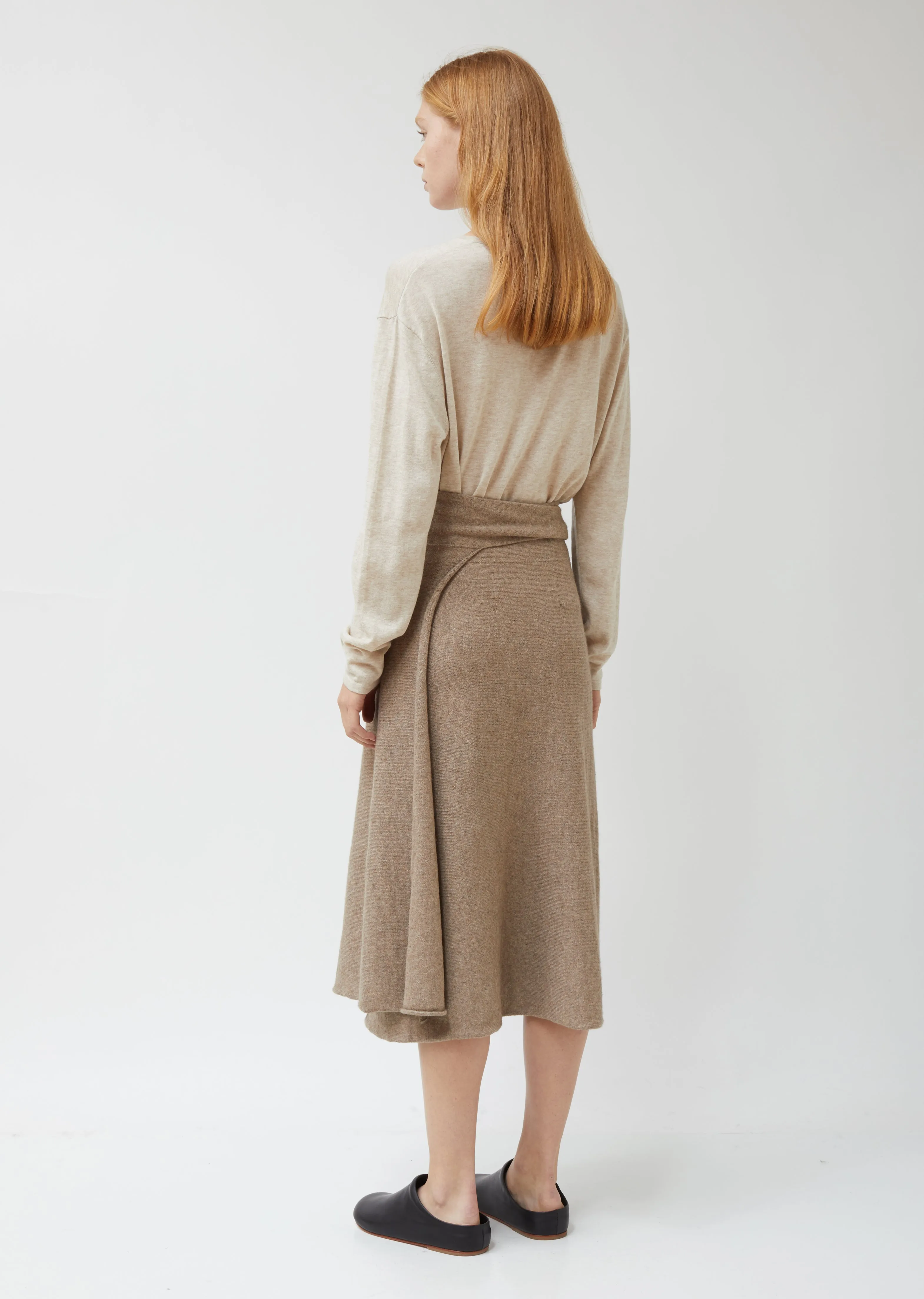 Alpaca Cotton Blend Tie Skirt