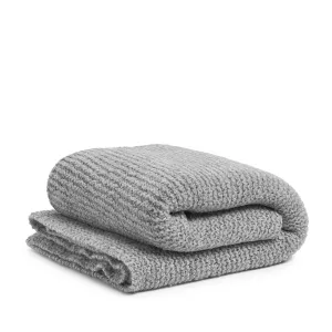 Alpaca knit blanket grey