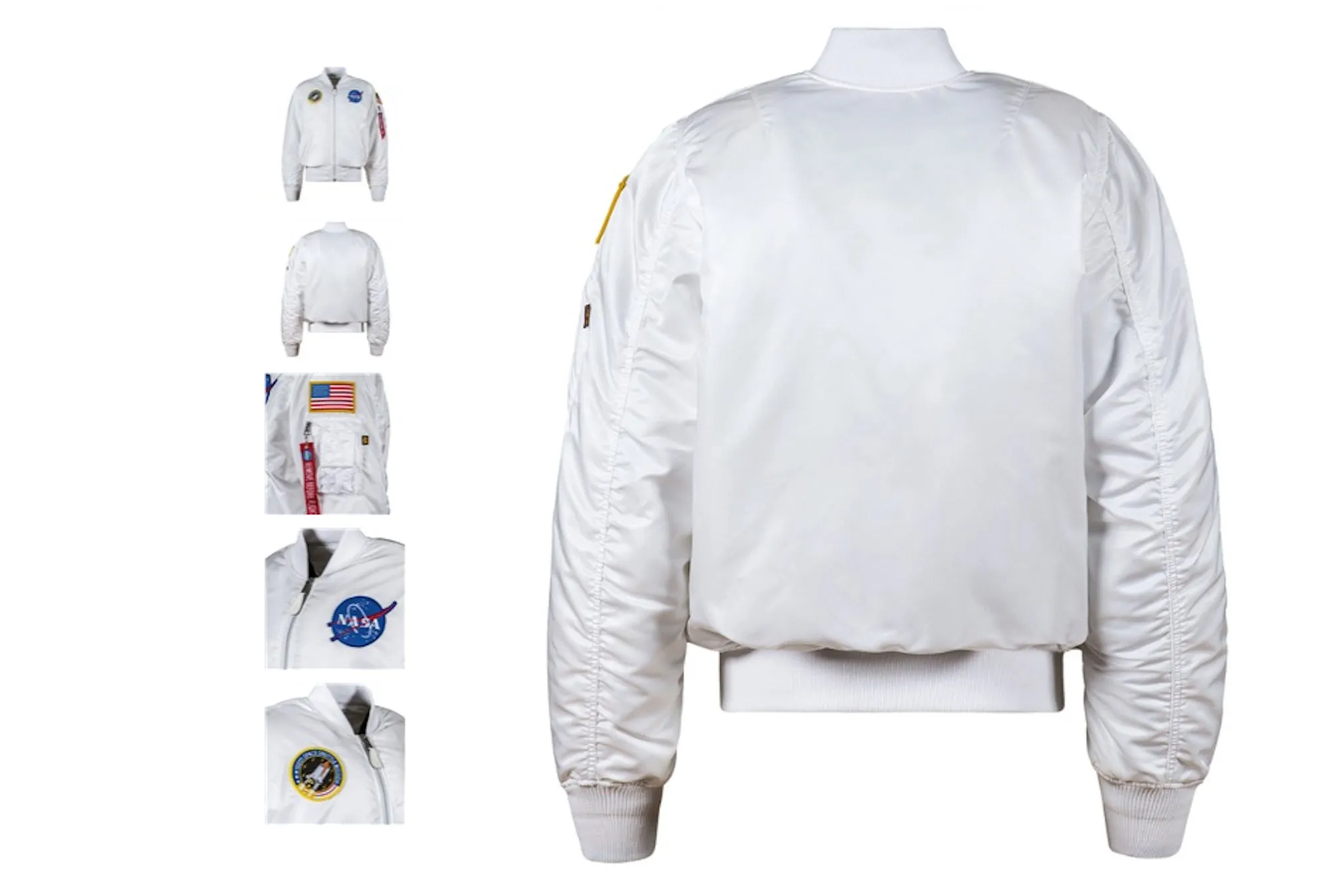 Alpha Industries Nasa MA-1 Flight Jacket White Rust