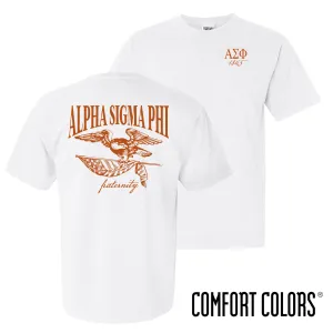 Alpha Sig Comfort Colors Freedom White Short Sleeve Tee