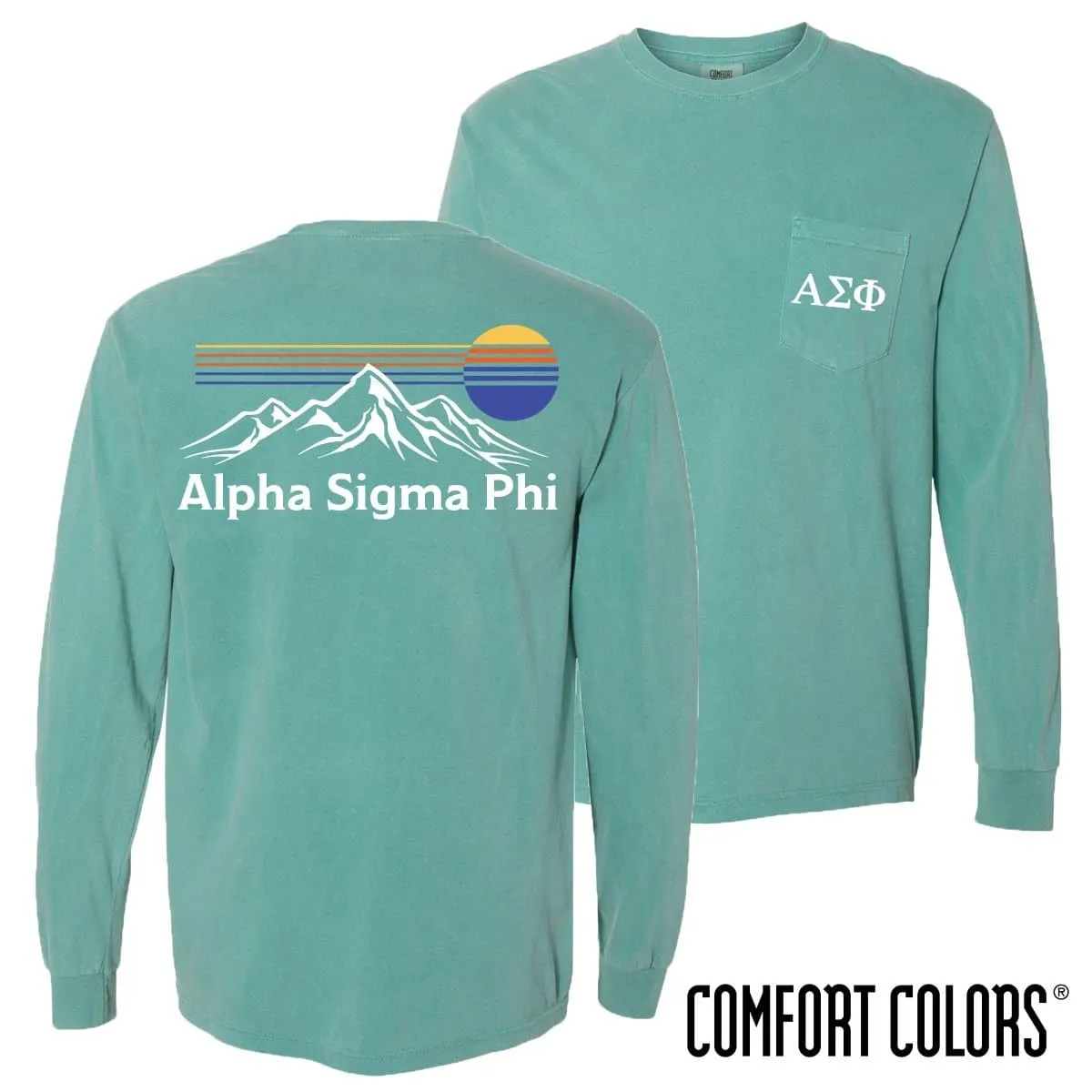 Alpha Sig Retro Mountain Comfort Colors Tee