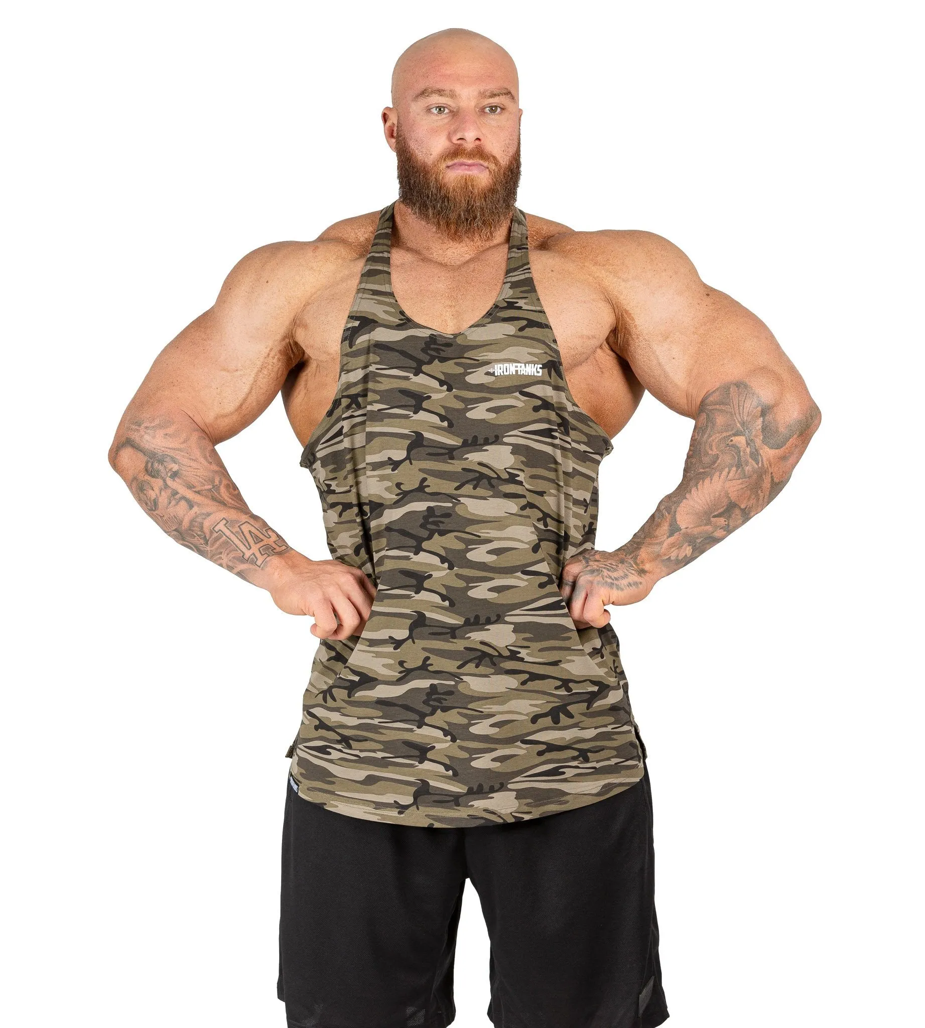 Alpha T-Back Singlet II - Woodland Camo