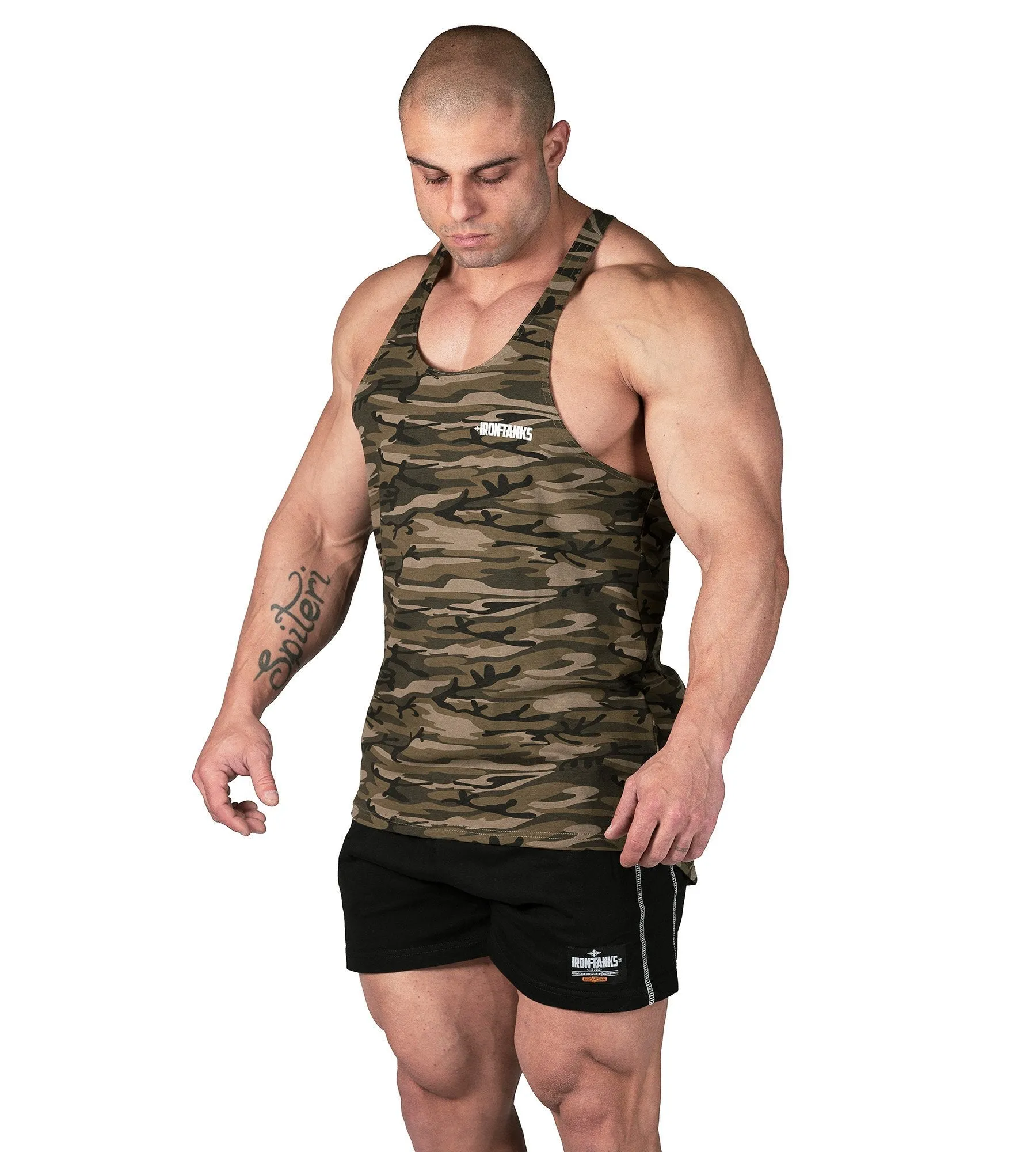 Alpha T-Back Singlet II - Woodland Camo