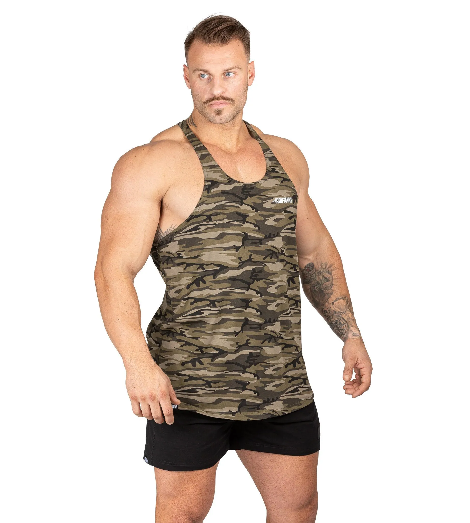 Alpha T-Back Singlet II - Woodland Camo