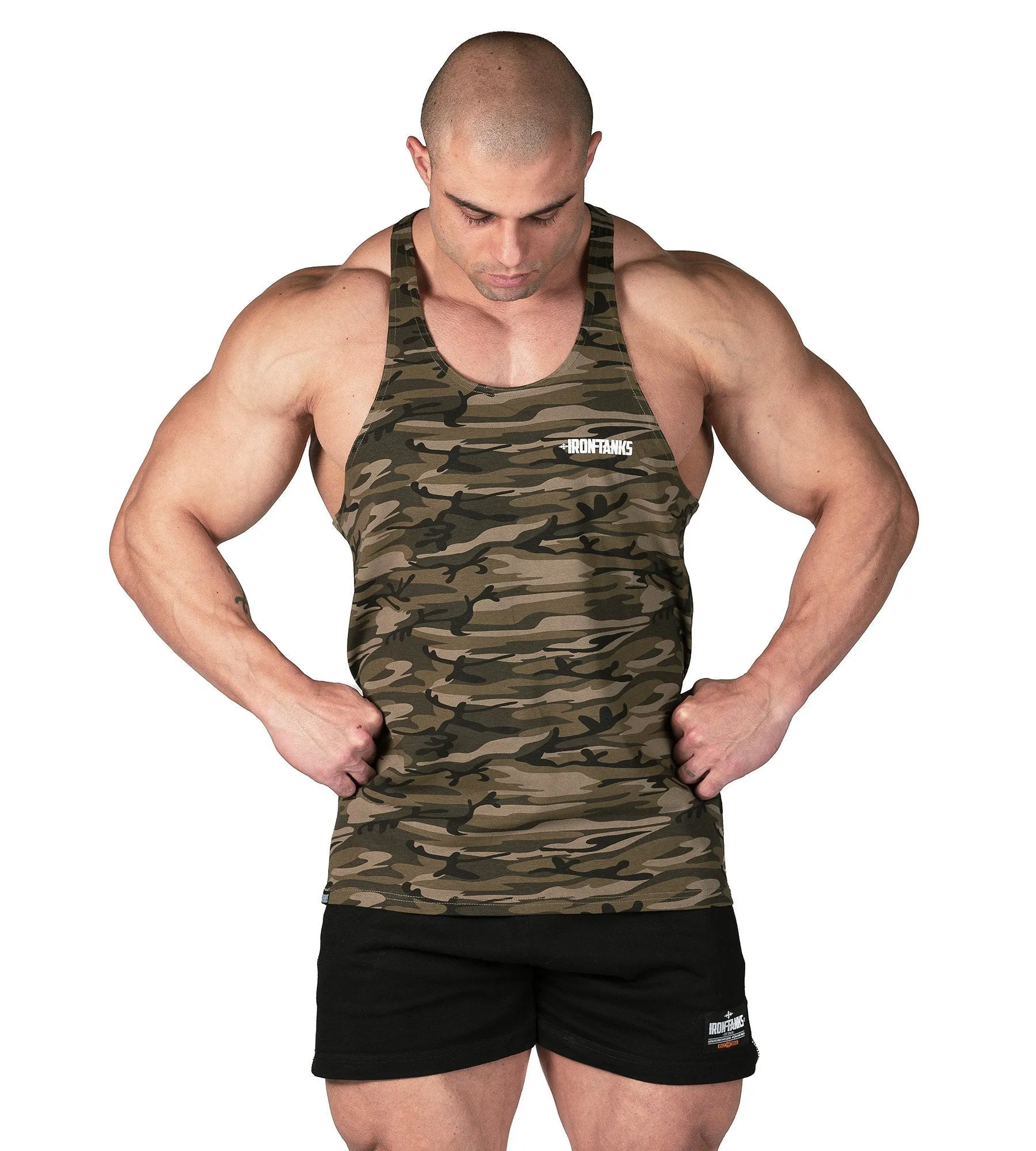 Alpha T-Back Singlet II - Woodland Camo