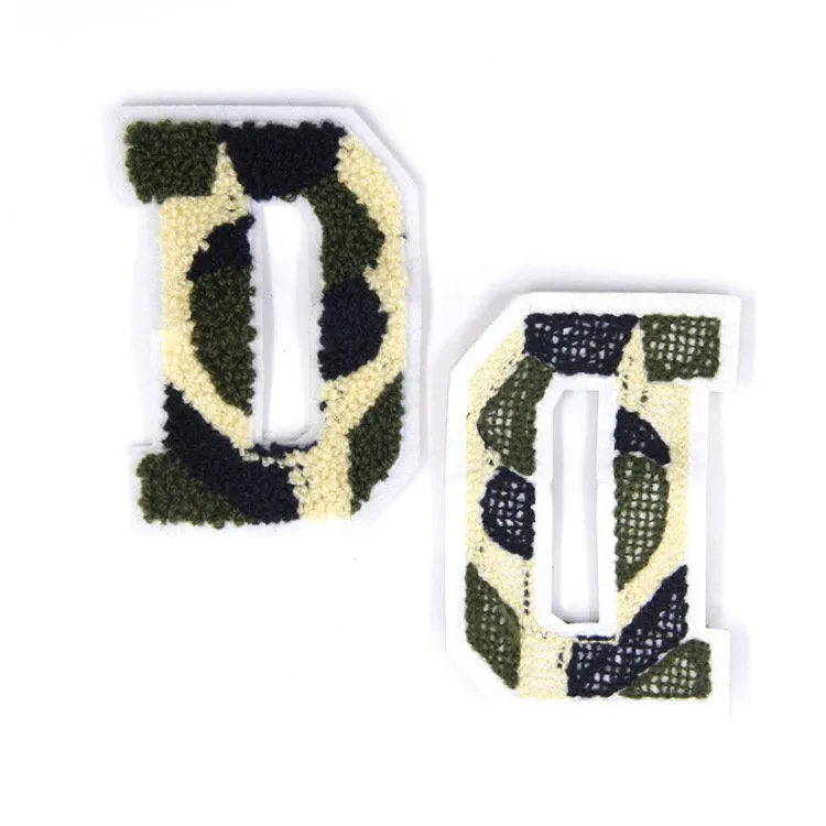 Alphabet Letter Iron Or Sew On Patches Appliques Black White Letters Embroidery Notions - DIY Gift Idea Personalized Clothing Making Supply