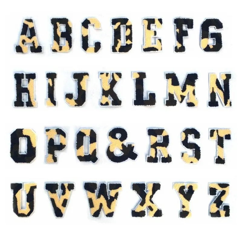 Alphabet Letter Iron Or Sew On Patches Appliques Black White Letters Embroidery Notions - DIY Gift Idea Personalized Clothing Making Supply