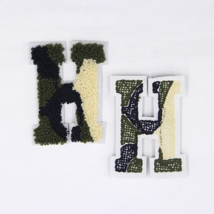 Alphabet Letter Iron Or Sew On Patches Appliques Black White Letters Embroidery Notions - DIY Gift Idea Personalized Clothing Making Supply