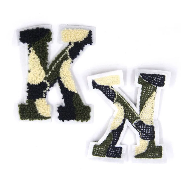 Alphabet Letter Iron Or Sew On Patches Appliques Black White Letters Embroidery Notions - DIY Gift Idea Personalized Clothing Making Supply