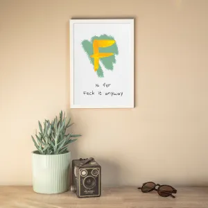 Alphabet Print | F is For