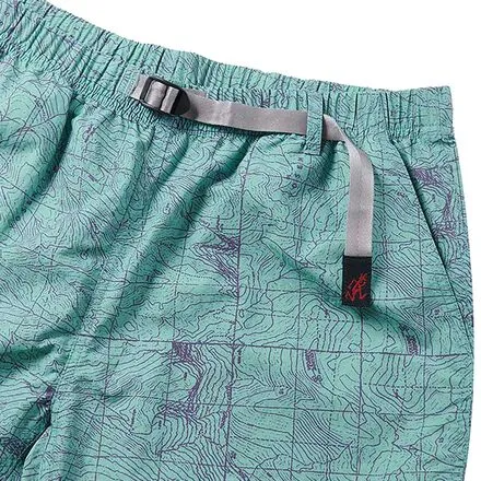 Alpine men's Gramicci foldable nylon shorts, Yosemite Green